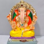 Padmasan Ganesh with Prabhaval - Yellow (A2-17)