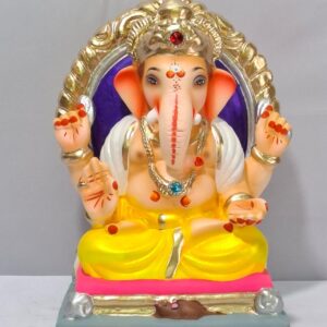Padmasan Ganesh with Prabhaval - Yellow (A2-20)