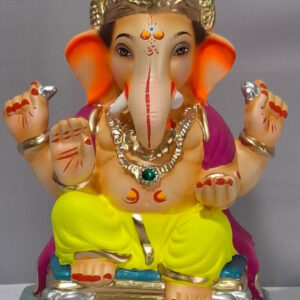 Ganesha on Welling Furniture - Bright Yellow (A2-56)