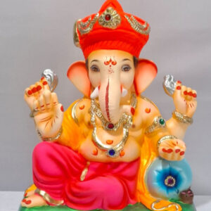 Peshve Pose Ganesh with Tilak Pagadi-Majenta Pink(B1-21)