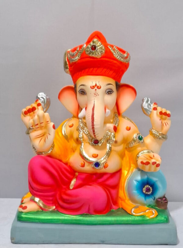 Peshve Pose Ganesh with Tilak Pagadi-Majenta Pink(B1-21)