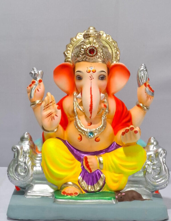 Sahaj Furniture Ganesh-Yellow With Metallic Violet(B1-86)