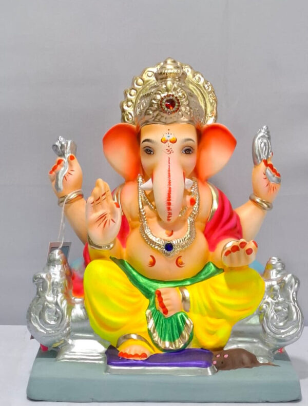 Sahaj Furniture Ganesh-Yellow With Metallic Green(B1-87)