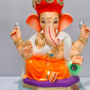 Ganesha on Penta furniture with Tilak Pagadi-Orange(B3-23)