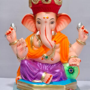 Ganesha on Penta furniture with Tilak Pagadi-Metallic Violet(B3-24)