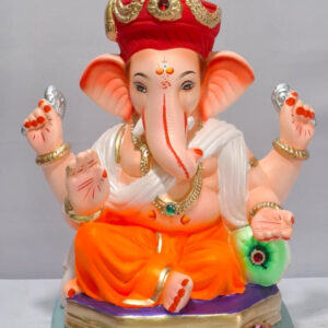Ganesha on Penta furniture with Tilak Pagadi-Orange(B3-25)