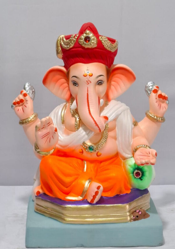 Ganesha on Penta furniture with Tilak Pagadi-Orange(B3-25)