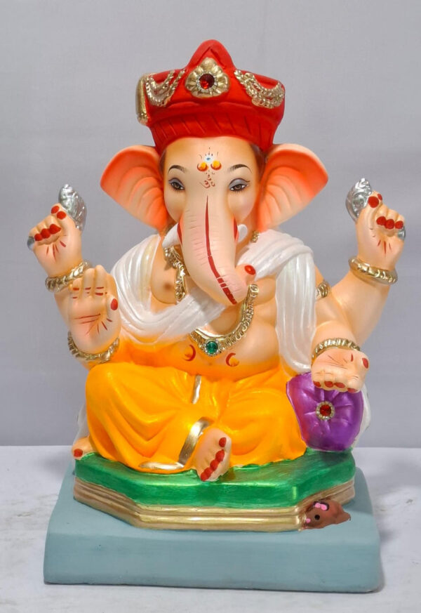 Ganesha on Penta furniture with Tilak Pagadi-Golden Yellow(B3-27)