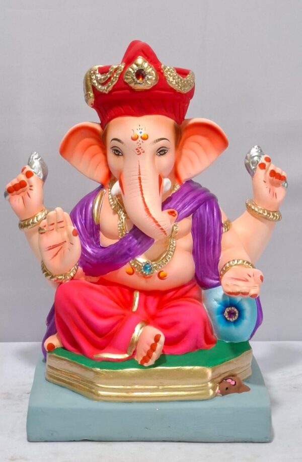 Ganesha on Penta furniture with Tilak Pagadi-Dark Pink(B3-28)