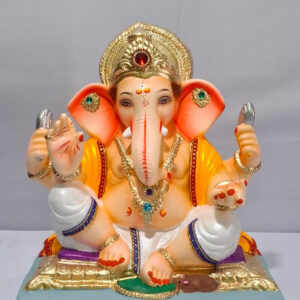 Titwala Ganesh with Rectangular Gadi-White(B3-33)