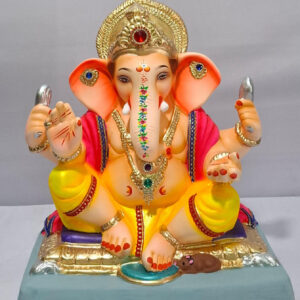 Titwala Ganesh with Rectangular Gadi-Yellow(B3-34)