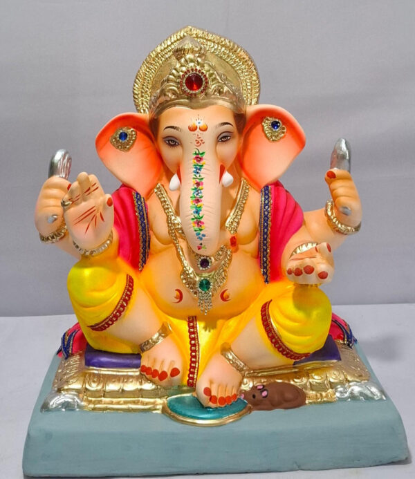 Titwala Ganesh with Rectangular Gadi-Yellow(B3-34)