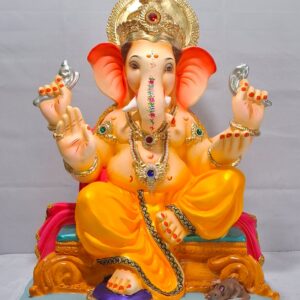 Welling Furniture Ganesh-Golden Yellow With Zari Border(E3-1)