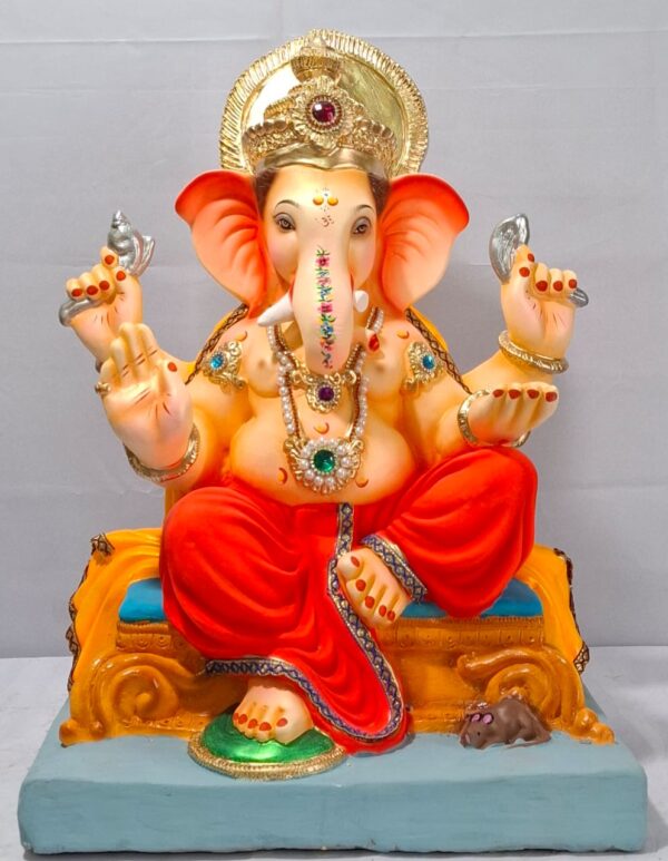 Welling Furniture Ganesh-Red With Zari(E3-10)