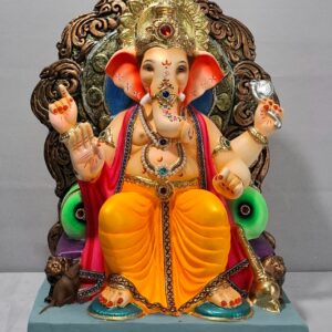 Lalbaug Cha Raja-Golden Yellow With Zari Border(E3-4)