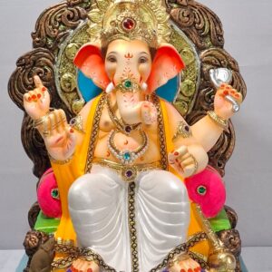 Lalbaug Cha Raja-Golden White With Zari Border(E3-5)