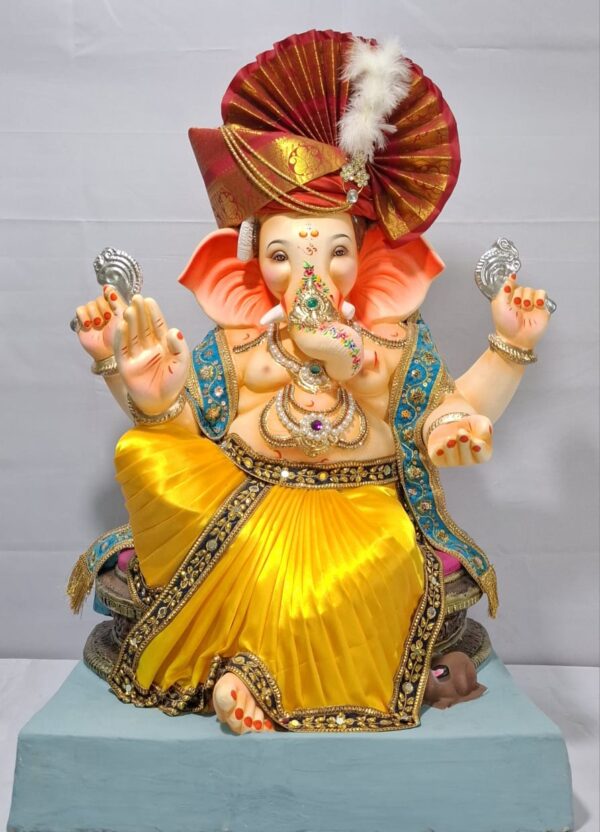 Shupkarna Alfa  Ganesh((Dhoti,Shela,Feta)-Yellow(Art-10)
