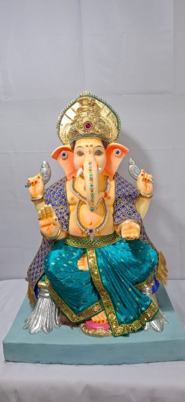 Philips Ganesh((Dhoti,Shela,Feta)-Metallic Blue(Art-15)