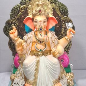 Lalbaug Cha Raja(Dhoti,Shela,Feta)-White(Art-17)