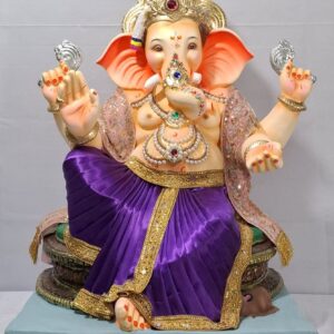 Shupkarna Alfa Ganesh(Fabric Dhoti, Shela,Feta)-Violet(Art-28)