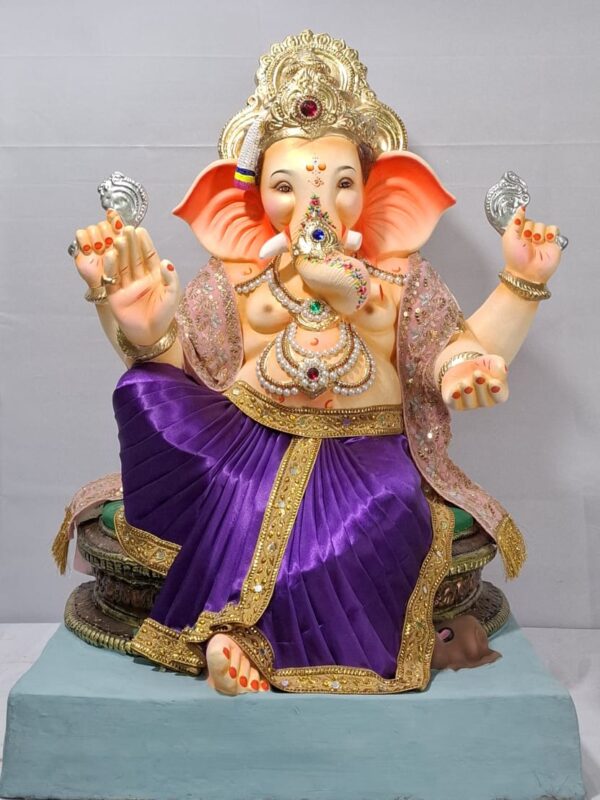 Shupkarna Alfa Ganesh(Fabric Dhoti, Shela,Feta)-Violet(Art-28)
