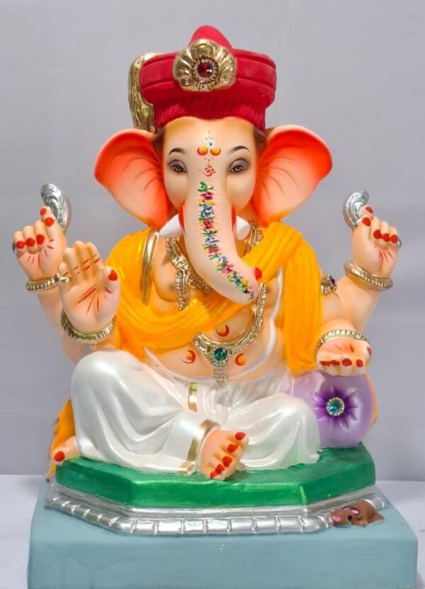Penta Furniture Ganesh with Tilak Pagadi-White(C3-1)