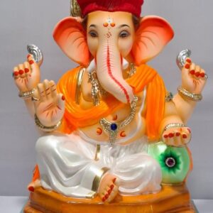 Penta Furniture Ganesh with Tilak Pagadi-White(C3-3)