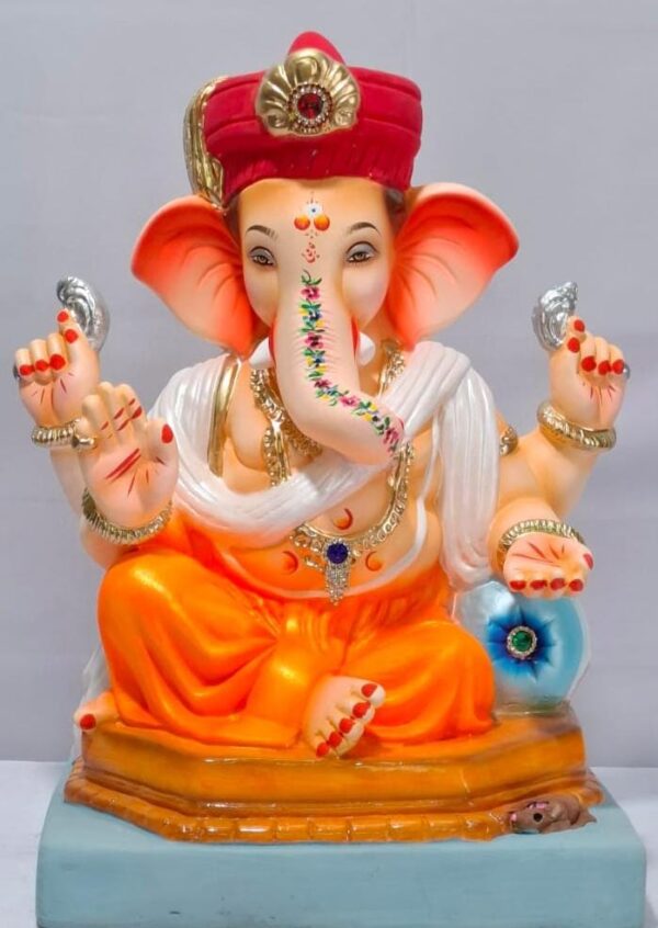 Penta Furniture Ganesh with Tilak Pagadi-Orange(C3-4)