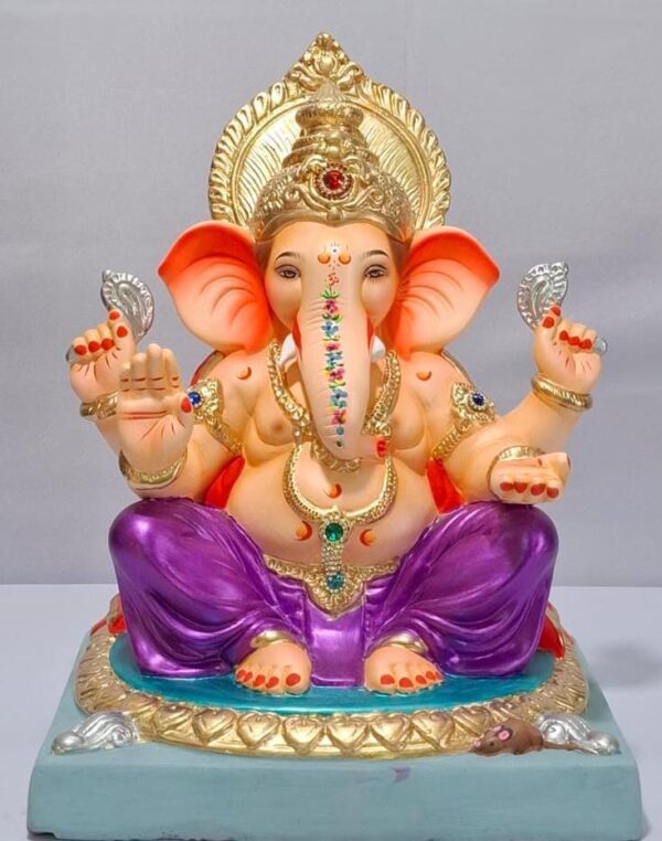 Titwala Ganesh Round Gadi-Metallc Violet(C3-9)