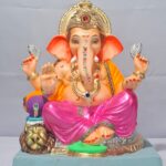 Ganesha on Lion Furniture-Metallic Pink(D1-36)