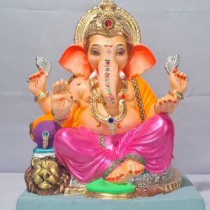 Ganesha on Lion Furniture-Metallic Pink(D1-36)
