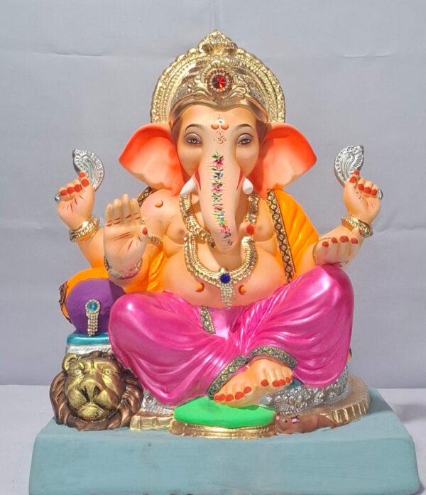 Ganesha on Lion Furniture-Metallic Pink(D1-36)