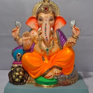 Ganesha on Lion Furniture-Orange(D1-38)