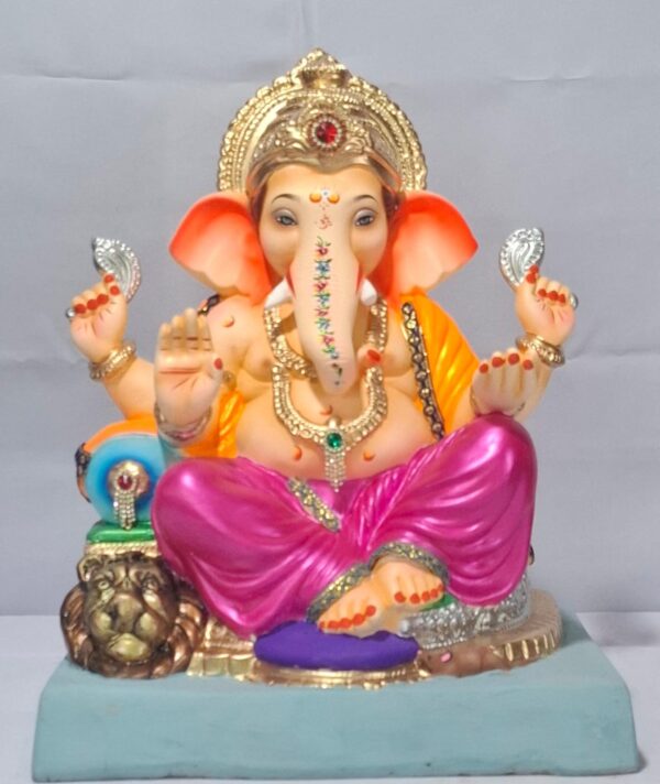 Ganesha on Lion Furniture-Metallic Pink(D1-39)