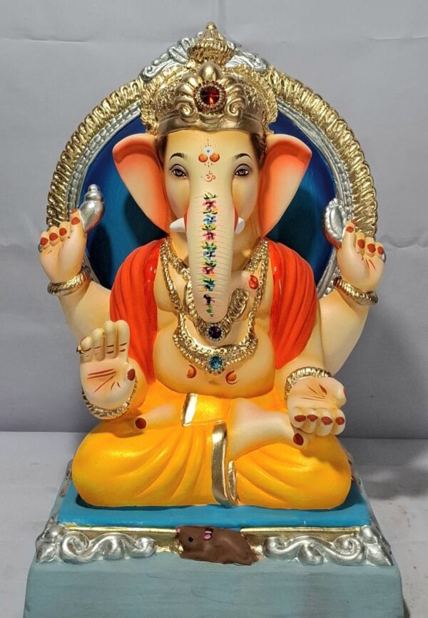 Padmasan Ganesh with Prabhaval-Yellow(D1-61)