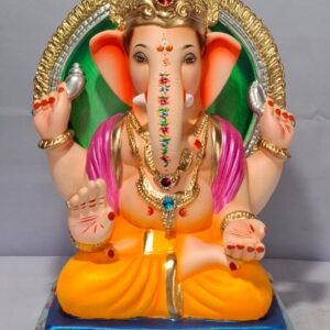 Padmasan Ganesh with Prabhaval-Golden Yellow(D1-62)