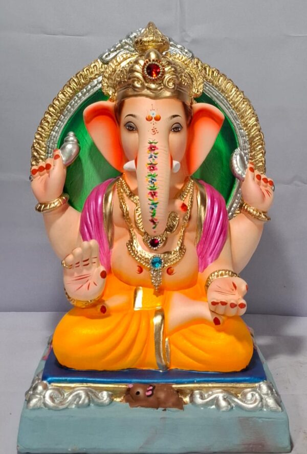 Padmasan Ganesh with Prabhaval-Golden Yellow(D1-62)