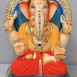 Padmasan Ganesh with Prabhaval-Red(D1-65)