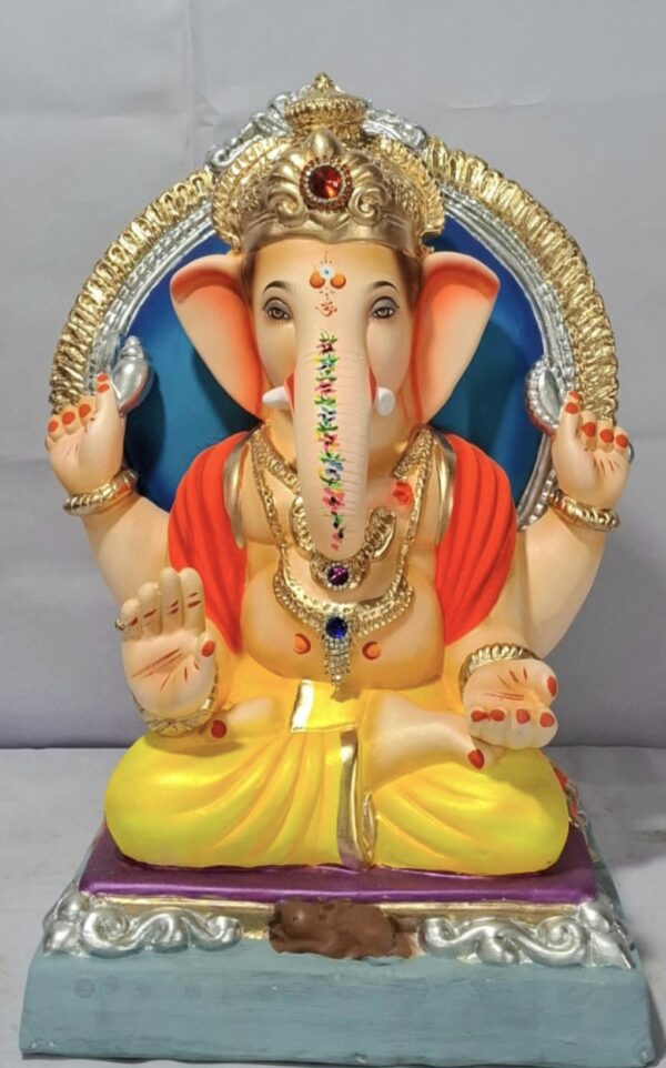 Padmasan Ganesh with Prabhaval-Yellow(D1-68)