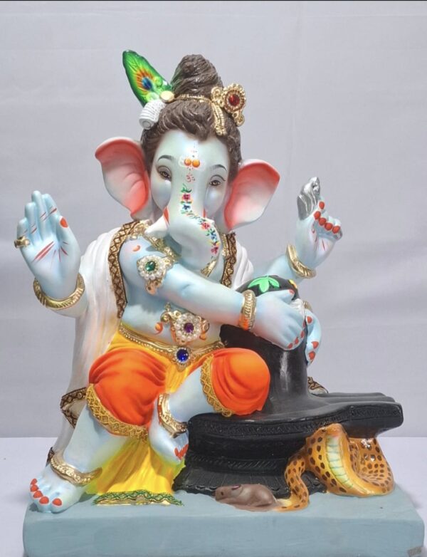 Balmurty with Shivpindi-Blue Shade-Orange with Yellow(D2-18)