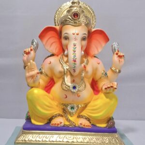 Mysorie Ganesh Rectangular Gadi-Yellow(D2-22)