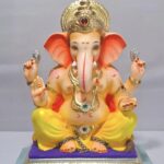 Mysorie Ganesh Rectangular Gadi-Yellow(D2-24)