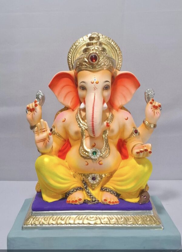 Mysorie Ganesh Rectangular Gadi-Yellow(D2-24)