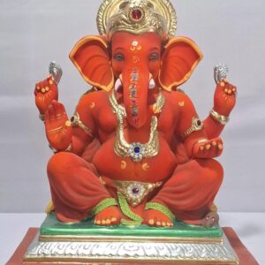 Mysorie Ganesh Rectangular Gadi-Sindoori(D2-25)