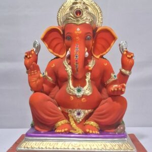 Mysorie Ganesh Rectangular Gadi-Sindoori(D2-26)