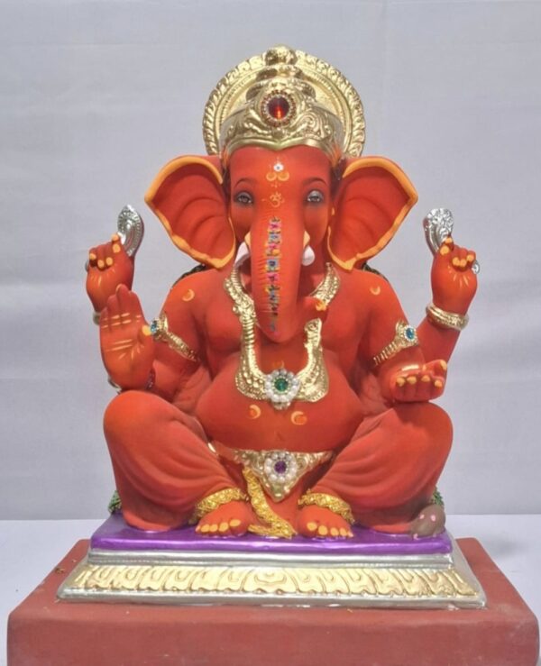 Mysorie Ganesh Rectangular Gadi-Sindoori(D2-26)