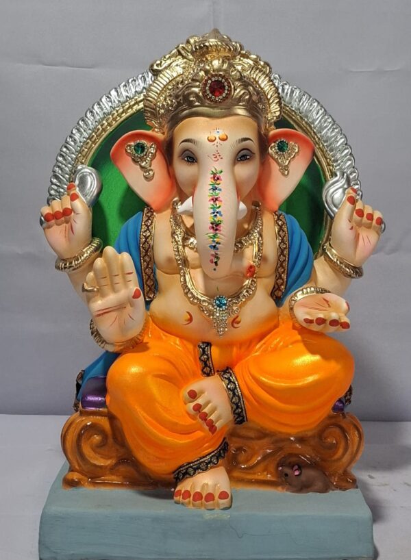Varadhasta Ganesh with Prabhaval-Orange(D2-27)