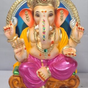 Varadhasta Ganesh with Prabhaval-Metallic Pink(D2-28)