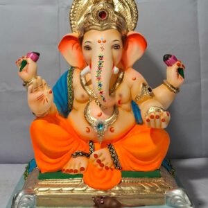 Titwala Ganesh Rectangular Gadi-Orange(D2-55)