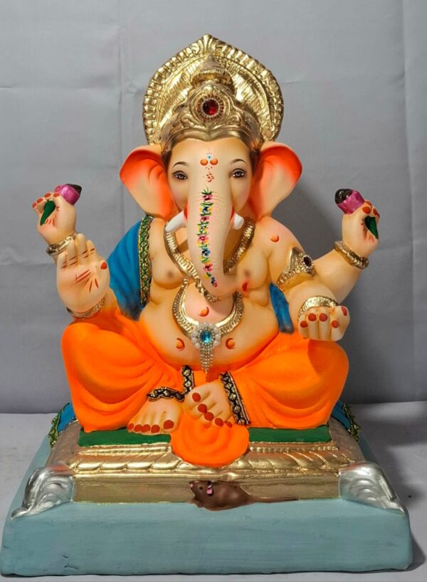 Titwala Ganesh Rectangular Gadi-Orange(D2-55)